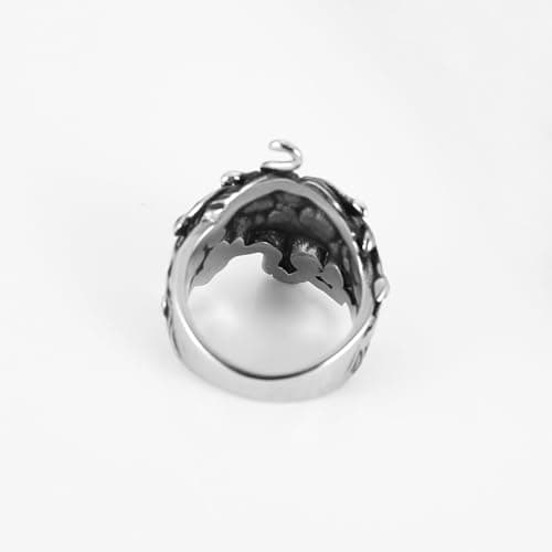 HZMAN Stainless Steel Medusa Snake Ring