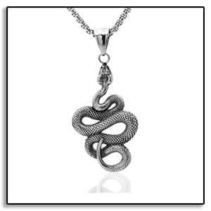 Heavstjer Punk Animal Snake Pendant Necklace