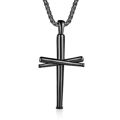 Personalized Baseball Bat Charm Pendant Necklace for Men