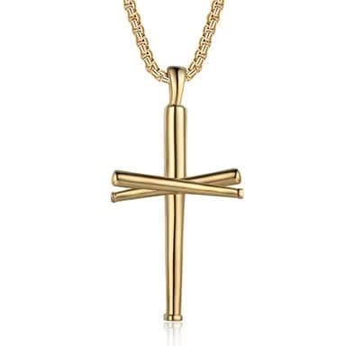 Personalized Baseball Bat Charm Pendant Necklace for Men
