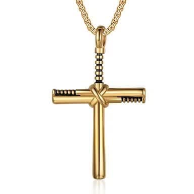 Personalized Baseball Bat Charm Pendant Necklace for Men