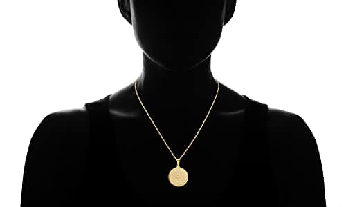 STEELTIME NYC Stainless Steel Lords Prayer Necklace with Simulated Diamonds