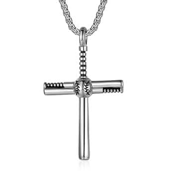 Personalized Baseball Bat Charm Pendant Necklace for Men