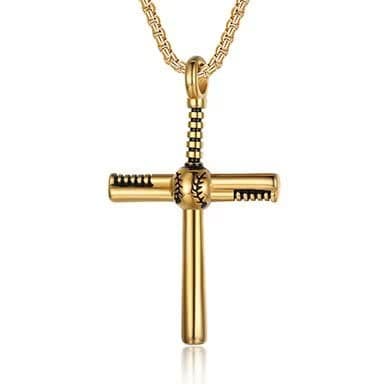Personalized Baseball Bat Charm Pendant Necklace for Men