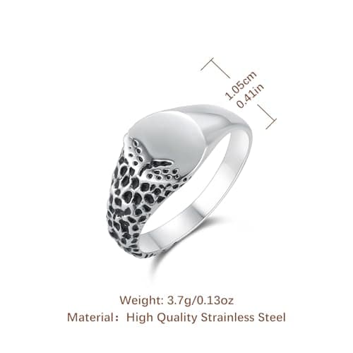 HZMAN Norse Viking Ring for Men Stainless Steel Retro Valknut Compass Jewelry Gift