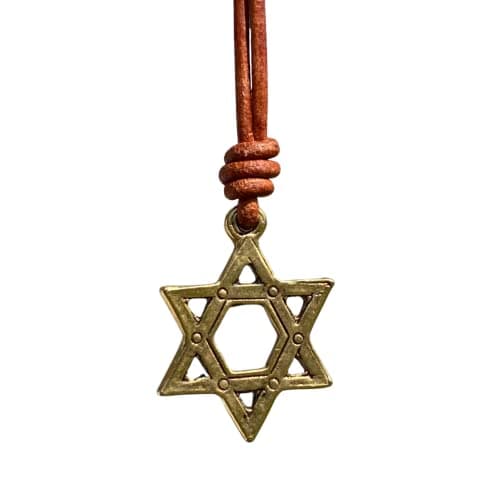 Gold Star of David Necklace - Tequila Sunrise Shop, Mens Gold Bat Mitzvah Gift