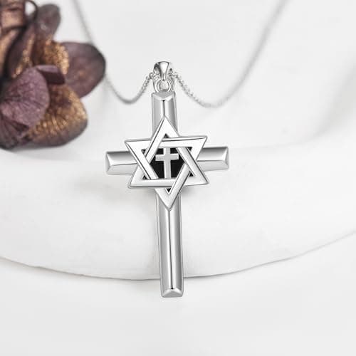 Sterling Silver Star of David Pendant Judeo-Christian Jewelry for Men & Women