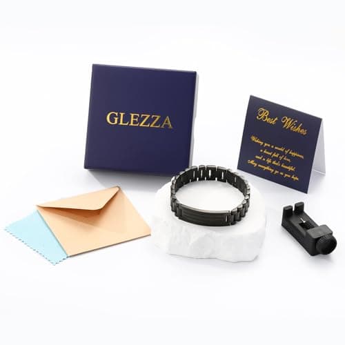 GLEZZA American Flag Cross Bible Verse Bracelet - Graduation Gift for Men & Teens