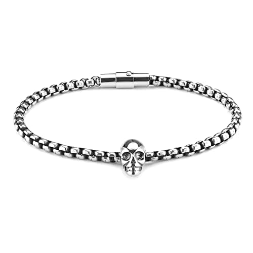 Retro Dragon Head Bracelet Stainless Steel Gothic Punk Black Dragon Bangle Cuban Chain Link Bracelet Biker Party Jewelry Gift