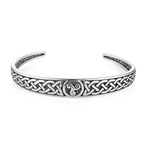 Nordic Viking Celtic Knot Bracelet for Men - Stainless Steel Cuff Bracelet