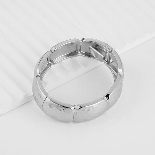 HZMAN Thick Wide High Polished Bangle Bracelet for Women Jewelry Gift