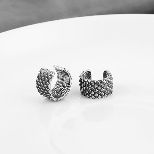 HZMAN Dragon Scale Ear Cuff Earrings for Men & Women Jewelry