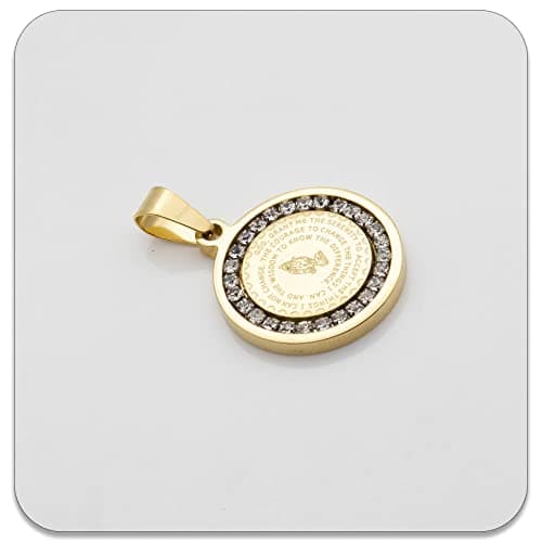 18K Gold Bible Verse Hand Pendant Necklace by PEAS