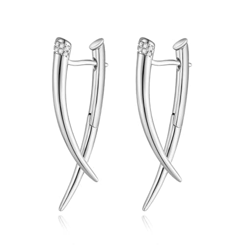 Women's Silver Spike Stud Earring