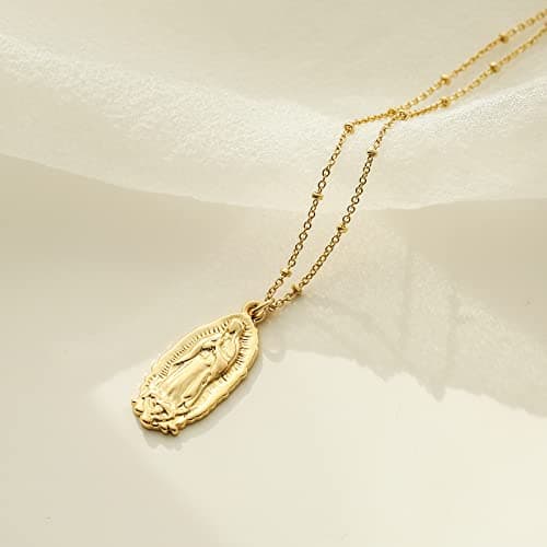 Ascona Virgin Mary Gold/Silver Pendant Necklace for Women