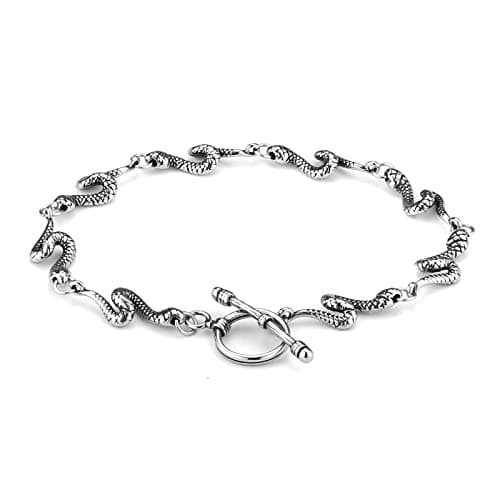 Retro Dragon Head Bracelet Stainless Steel Gothic Punk Black Dragon Bangle Cuban Chain Link Bracelet Biker Party Jewelry Gift