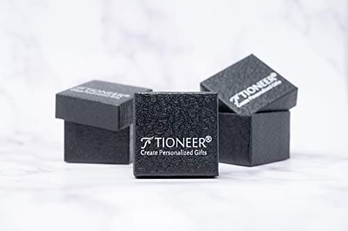 Tioneer Stainless Steel Letter Ring | Square Flat Top Men's & Women's Jewelry (Black, Gold, Silver) Size 7-16