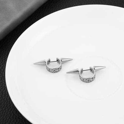 HZMAN Detachable Gothic Punk Earrings for Men & Women Stainless Steel Jewelry
