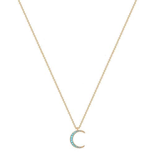 VACRONA 18k Gold Plated Vintage Textured Coin Necklace for Women