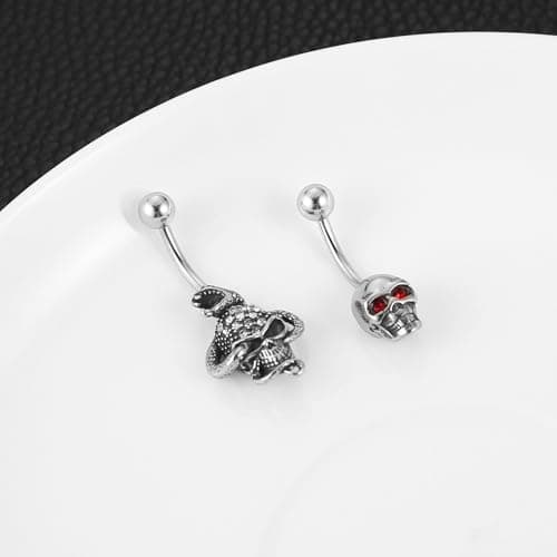 HZMAN 14G Surgical Steel Gothic Belly Button Rings for Women