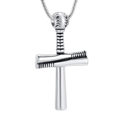 AIWENXI Baseball Ash Jewelry Pendant for Cremation Keepsake