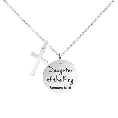 Christian Bible Verse Cross Pendant Necklace for Women - Faith Prayer Charm Jewelry for Birthday and Christmas