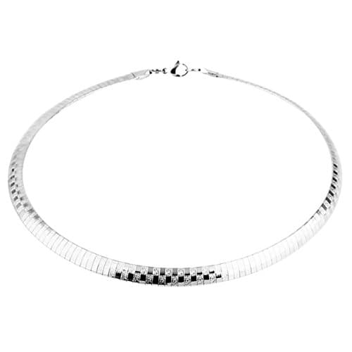 HZMAN Stainless Steel Omega Chain Necklace & Bracelet Set