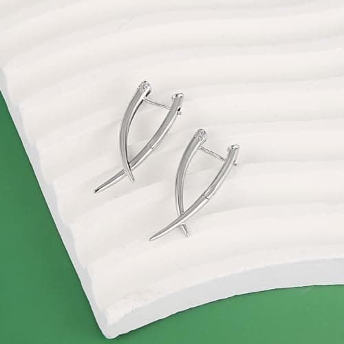 Women's Silver Spike Stud Earring
