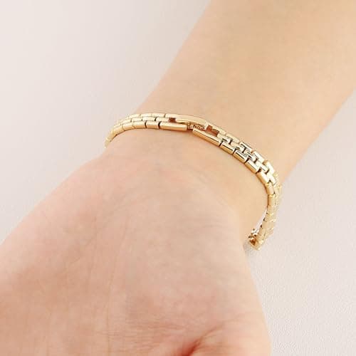 Minimalist 14K Gold Plated Link Bracelet for Women and Men