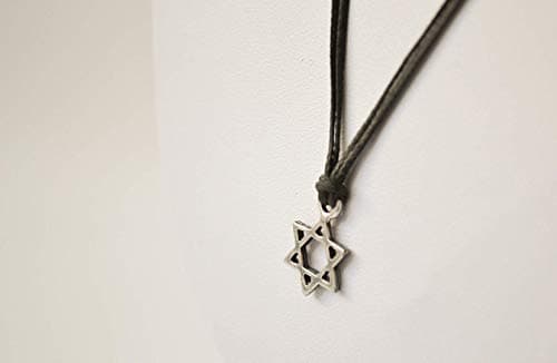 Shani & Adi Silver Star of David Necklace for Men, Israeli Jewish Gift