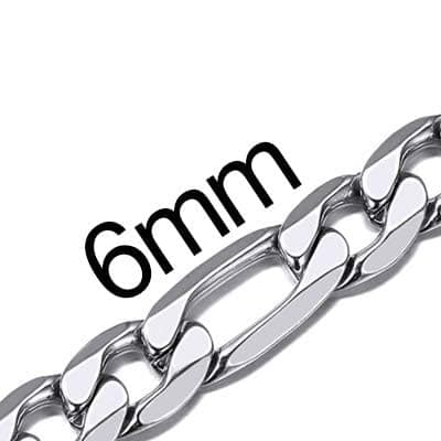 Men's Stainless Steel Cuban Link Chain Necklace, Silver/Black/Gold Plated, 4/6/9mm, 18-30 inches, Gift Jewelry