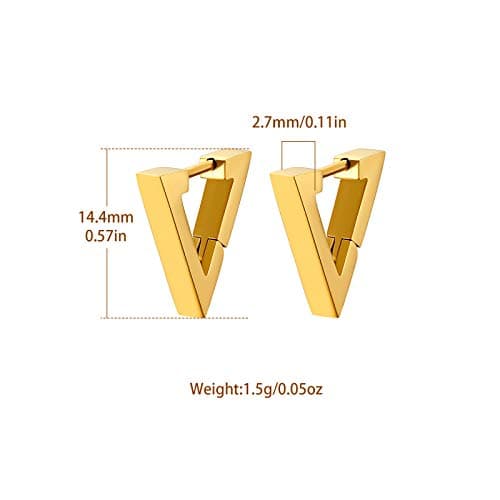 Stainless Steel Geometry Hoop Earrings Set for Men and Women