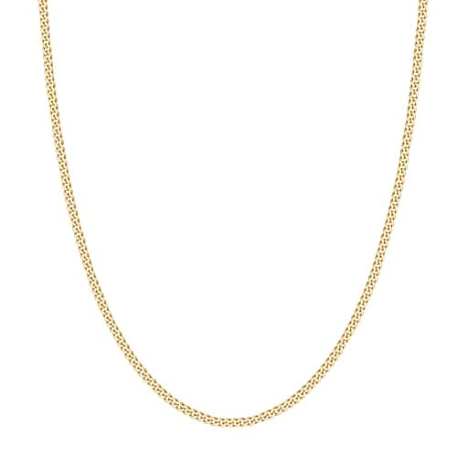 Stainless Steel Cuban Link Chain for Men & Women - Silver/Black/14K Gold Plated - 18/20/22/24/30 Inch