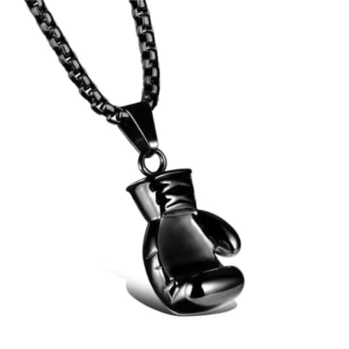 LXSSLY Punk Chain Boxing Gloves Charm Pendant, Stainless Steel Necklace