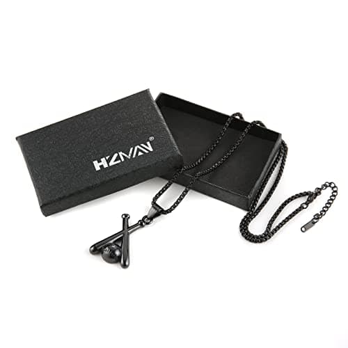 Baseball Cross Pendant Necklace for Sports Fans