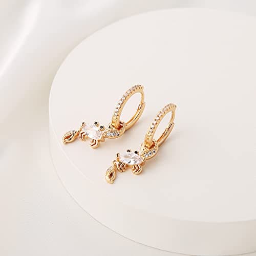 14K Gold Plated Animal Dangle Earrings for Women Girls Gift