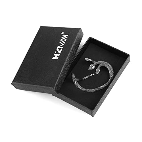 HZMAN Stainless Steel Retro Punk Gothic Dragon Cuff Earring for Men