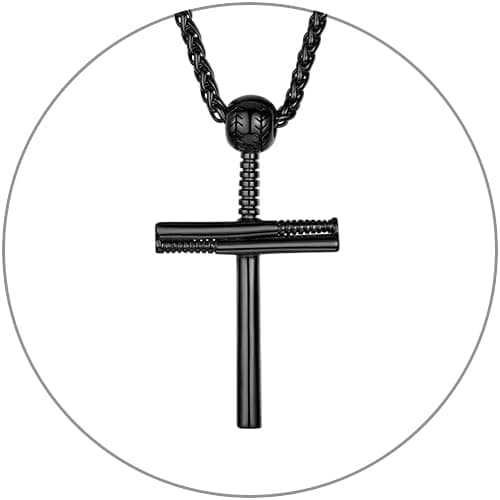 GOLDCHIC JEWELRY Sports Necklaces for Men and Teens – Stainless Steel Chain Jewelry for Football, Baseball, Soccer, Basketball, and Softball Fans