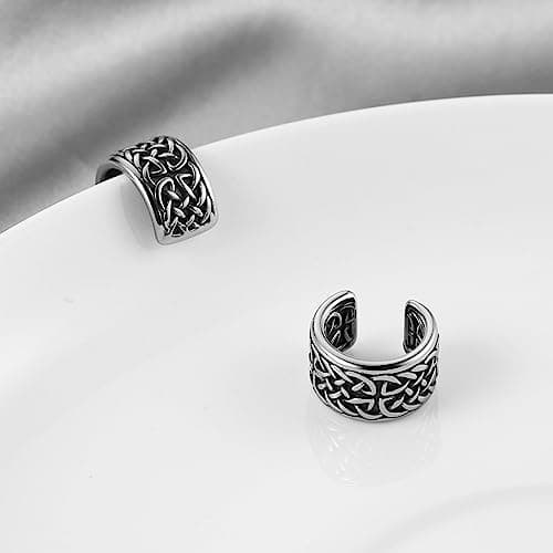HZMAN Celtic Knot Ear Cuff Earrings for Men & Women