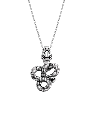 Gothic Snake Pendant Necklace for Men and Women - Punk Animal Jewelry