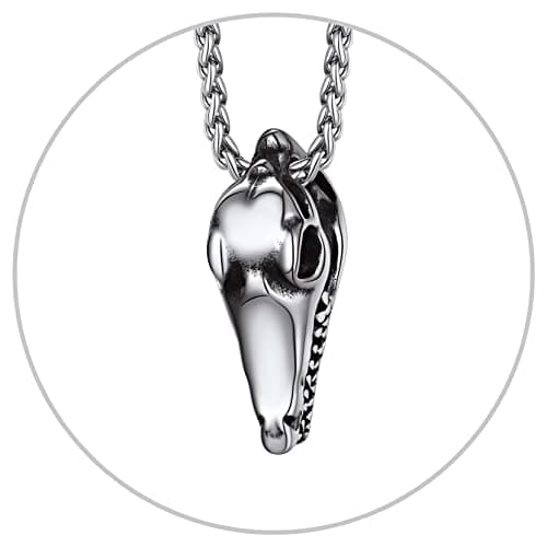 Richsteel Men's Crocodile T-Rex Skeleton Punk Jewelry