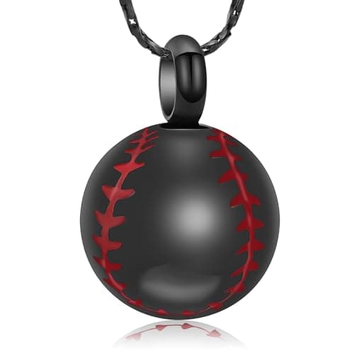 AIWENXI Baseball Ash Jewelry Pendant for Cremation Keepsake
