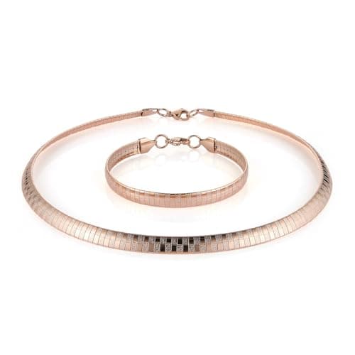 HZMAN Stainless Steel Omega Chain Necklace & Bracelet Set