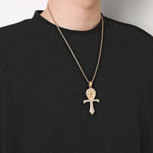 HZMAN CZ Eye of Horus Protection Pendant Necklace