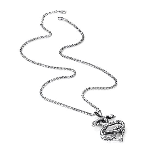 Stainless Steel Snake Pendant Necklace for Men and Women - Punk Fashion jewelry
