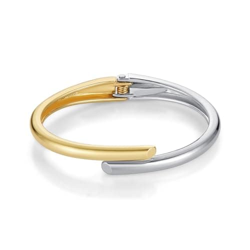 Women's 14K Gold Plated Thin Open Cuff Bracelet