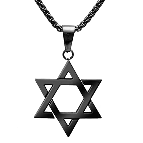 Men's Oumval Star of David Dainty Judaic Pendant 24 Inches Chain Gift