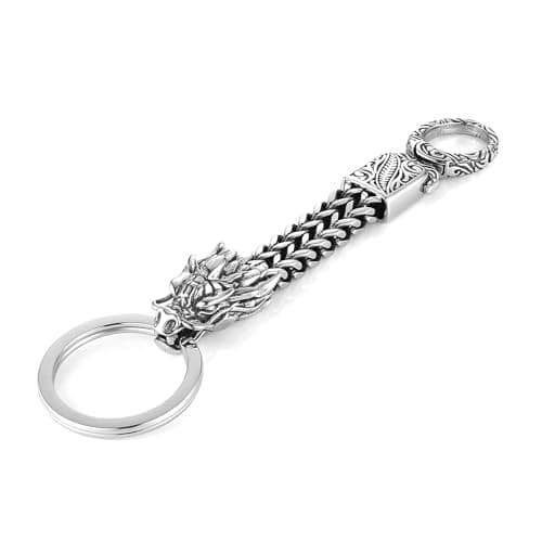 HZMAN Stainless Steel Heavy Duty Car Key Holder & Motorcycle Key Chain Cool Viking Animal Design