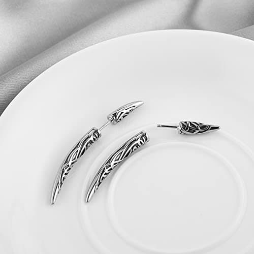 Stainless Steel Spike Stud Earrings for Men and Women