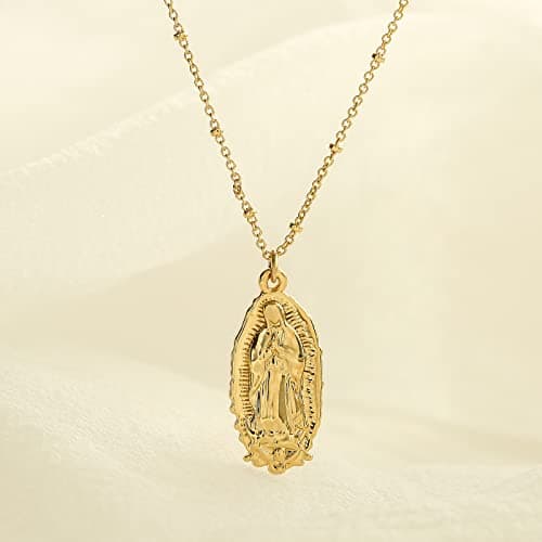 Ascona Virgin Mary Gold/Silver Pendant Necklace for Women